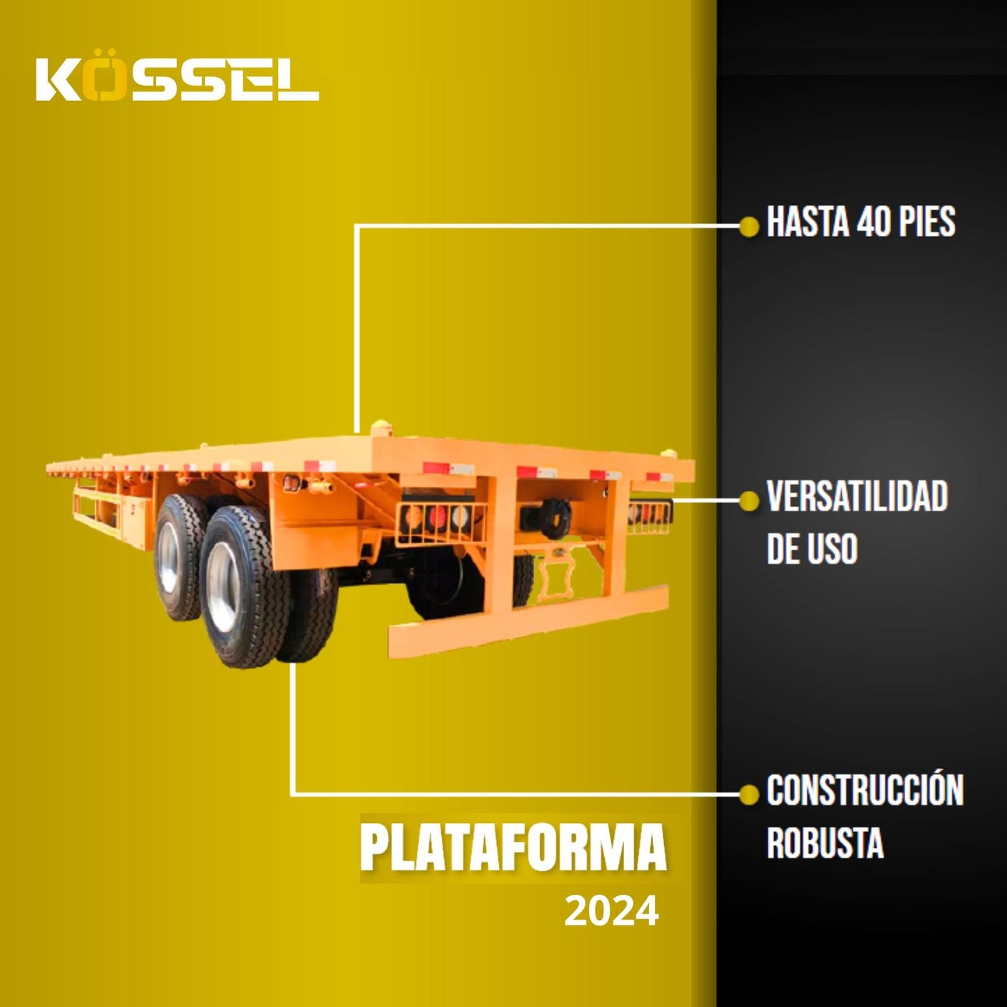 Plataforma Trailers 40 Pies: Solución Robusta 2024