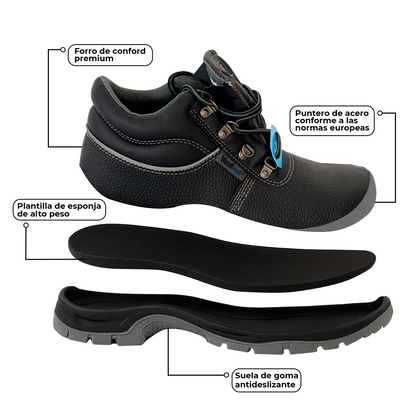 Bota de Seguridad Industrial Vaultex con Casquillo de Acero