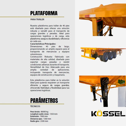 Plataforma Trailers 40 Pies: Solución Robusta 2024