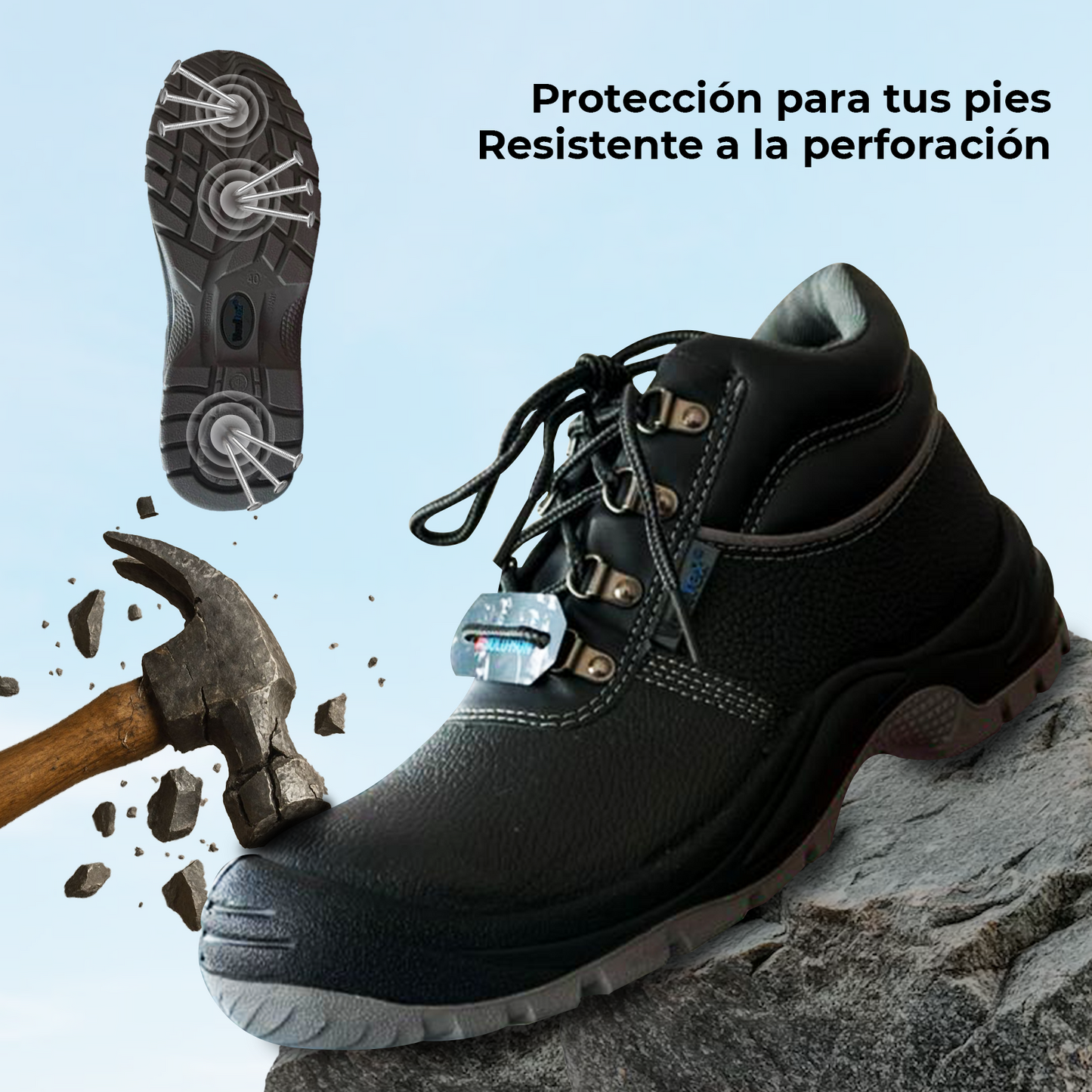 Bota de Seguridad Industrial Vaultex con Casquillo de Acero