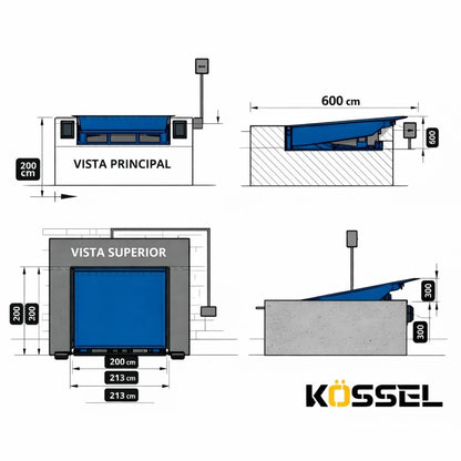 Rampa niveladora de muelle eléctrica