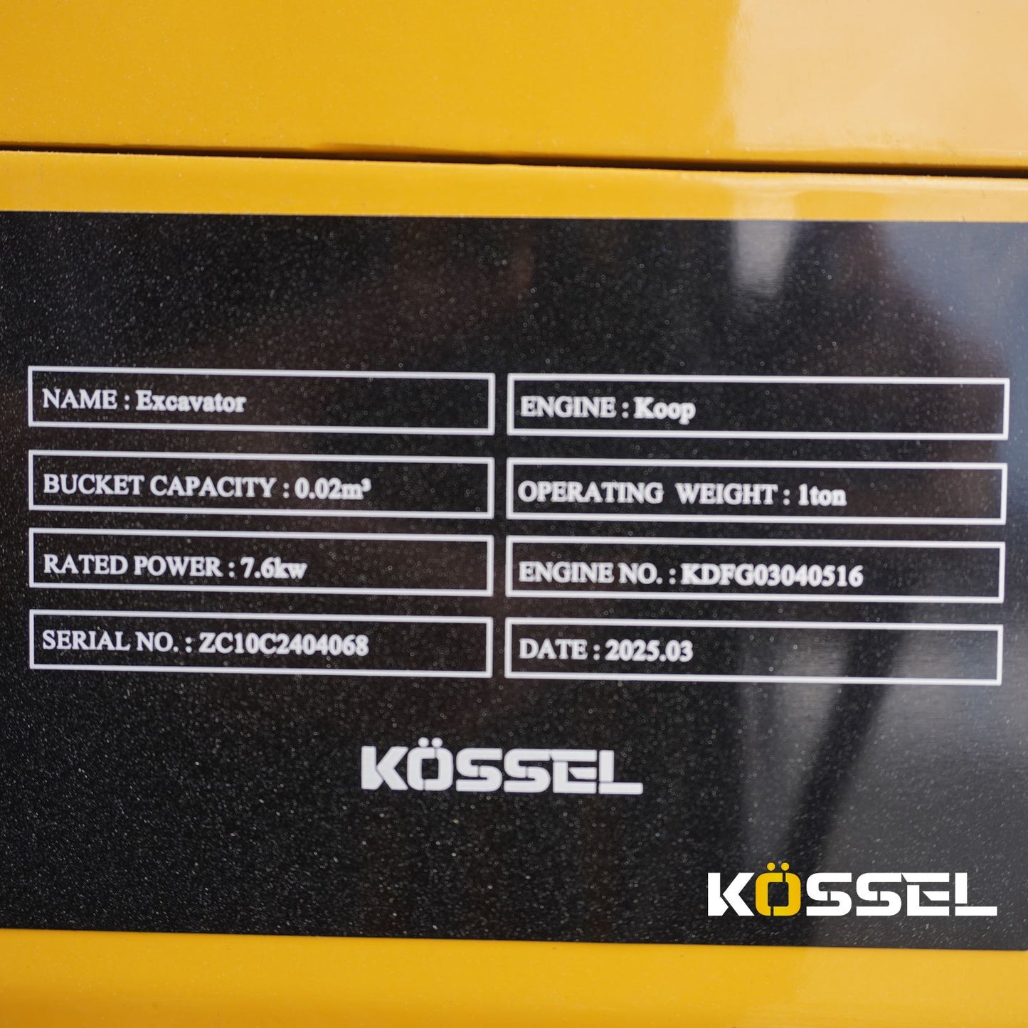 Mini excavadora Nueva 1 Ton Kossel Con Accesorio