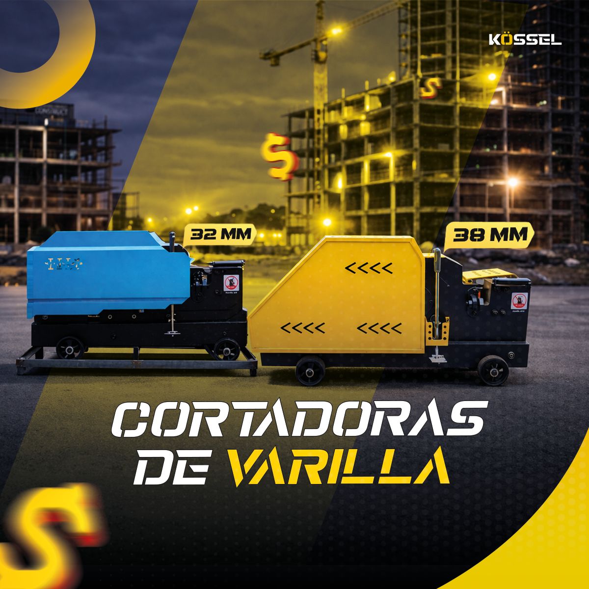 Cortadoras de varilla 32 mm y 38 mm
