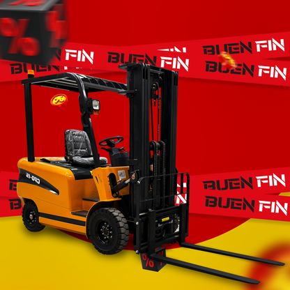 Montacargas Eléctrico 1.5 toneladas 4.5 mts altura max c/desplazamiento