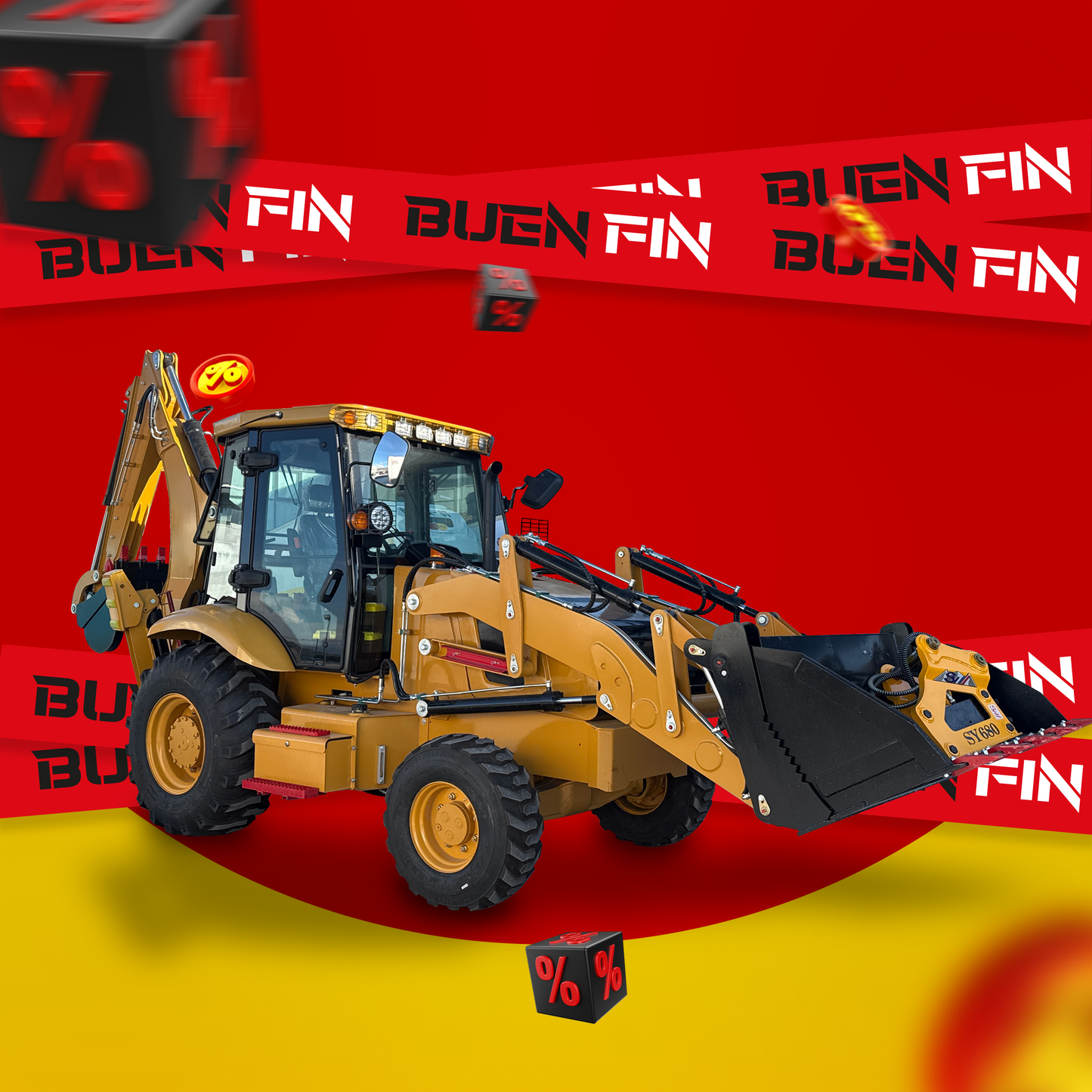 Retroexcavadora Rennuo 2025, Cabina Cerrada